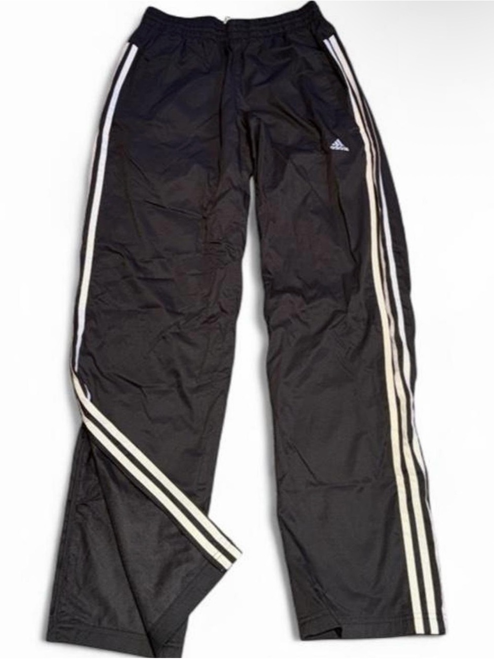adidas Black Joggers with White Side Stripes